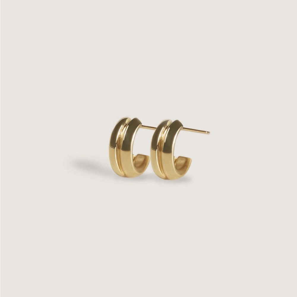 Kinn - Double Knives Edge Hoop Earrings